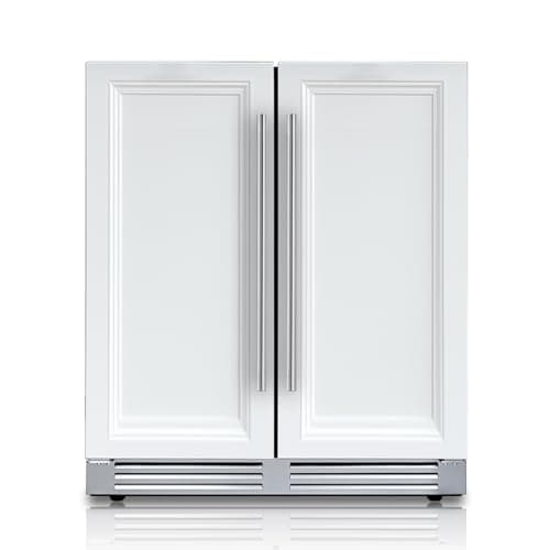 Ca'Lefort 30 Inch Panel Ready Wine and Beverage Refrigerator - 80 Can and 33 Bottle Wine Fridge Dual Zone 36-72°F Built in Cooler, 6.0 cu.ft Refrigerator Perfect for Home/Kitchen(Panels Not Included)