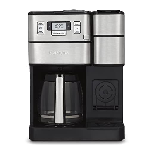 Cuisinart Coffee Center Grind and Brew Plus, Built-in Coffee Grinder, Coffeemaker and Single-Serve Brewer with 6oz, 8oz and 10oz Serving Size, Black/Silver, SS-GB1NAS
