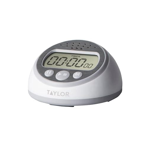 Taylor Digital Timer Counts Up and Down for School, Learning, Projects, and Kitchen Tasks, Super Loud Digital Timer, Gray