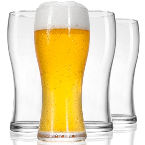 DORELINA Beer Glasses Set of 4, 15.5 oz Pint Glasses Pilsner Glasses for Father, Beer Mug Gifts for Men