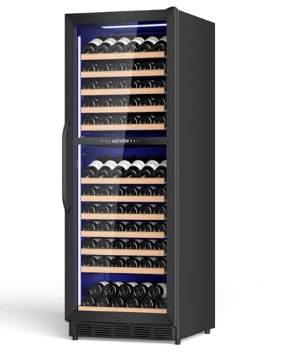 Velivi 24" Inch Dual-Zone Wine Fridge, Freestanding/Built-in Wine Cooler Refeigerator, Large Capacity Tall Wine Cellar For Wine Collection, Wine Chiller with Safety Lock, Low Noise and Fast Cooling
