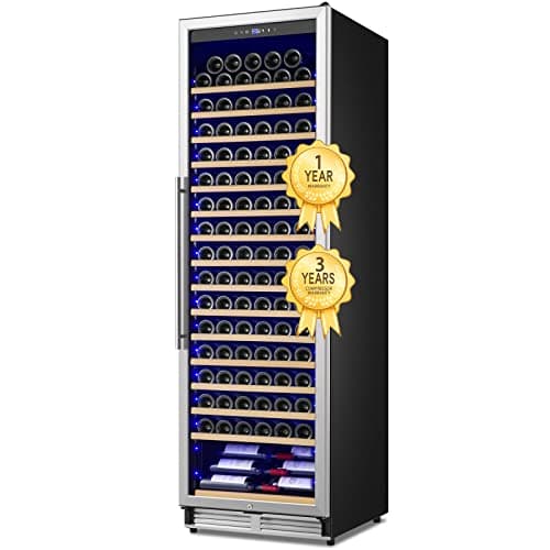 Velivi Upgraded 24 Inch Wine Cooler Refrigerator, 190 Bottles Wine Fridge with Professional Temperature Control System, Freestanding or Built-in installation, Quiet Operation