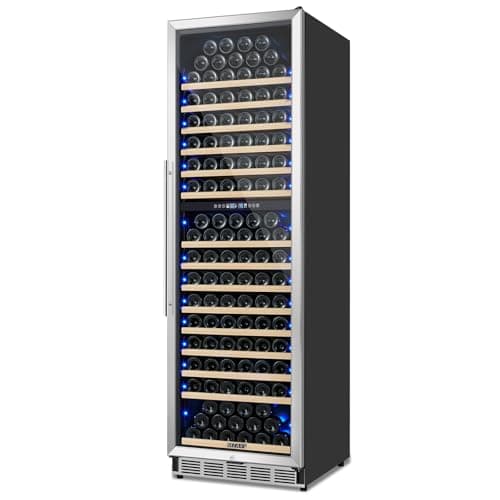 MZAVP 200 Bottle Wine Fridge, 24 Inch Wine Cooler Refrigerator Freestanding or Built-in, Professional Dual Zone Temperature Control, Low Noise Operation and Advanced Compressor Cooling