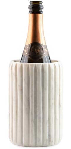 Cork & Mill Marble Wine Chiller, Champagne Bucket for Parties, Bottle Cooler for Dining Tables, Outdoor Patios and More - Handcrafted Natural Stone Bottle Holder - Keeps White Wine or Champagne Cold